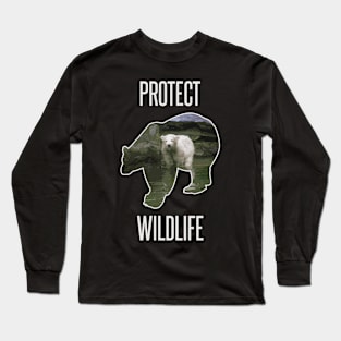 Protect wildlife - polar bear design Long Sleeve T-Shirt